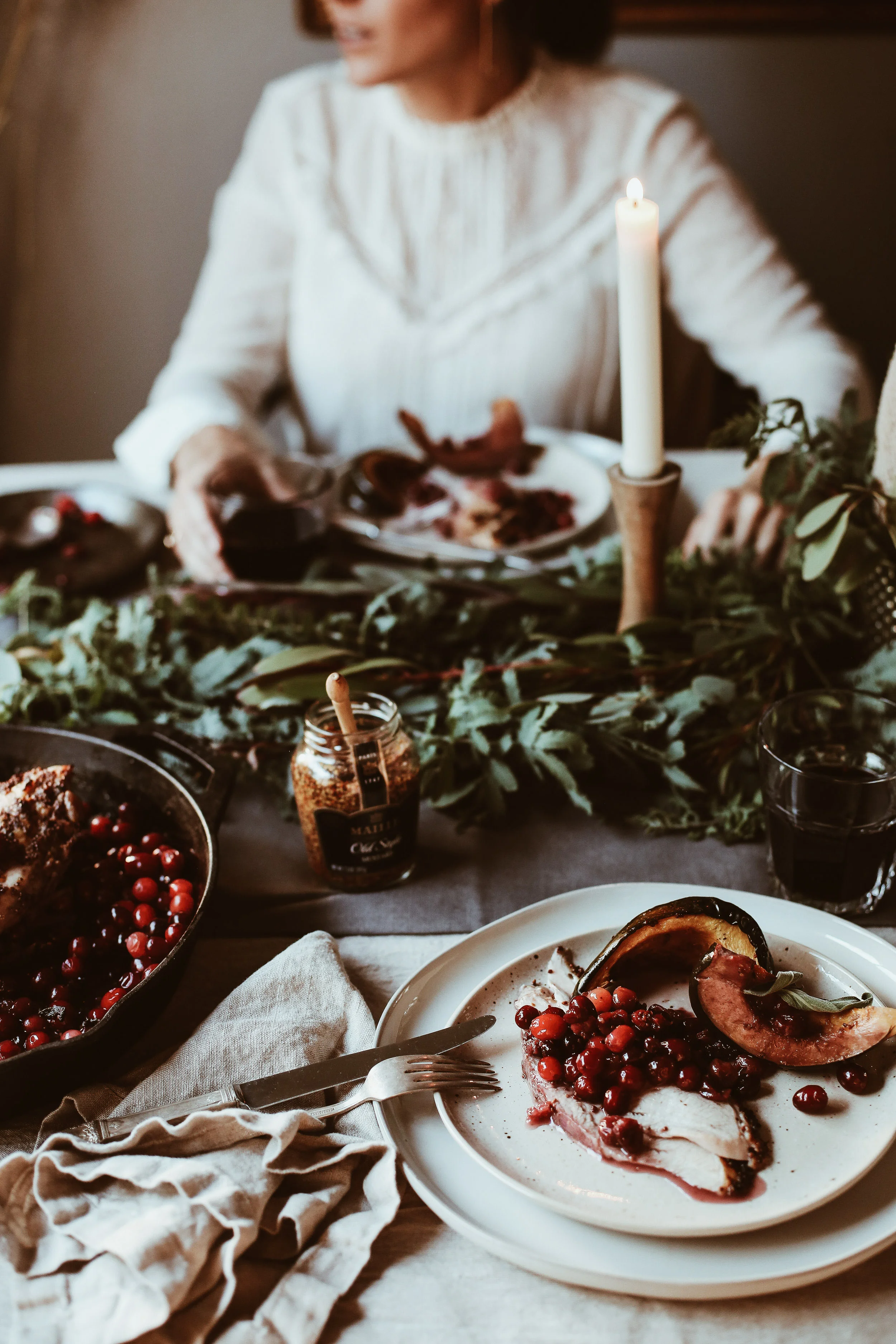 One-Pan Roasted Turkey with Maille Old Style Dijon, Bourbon +